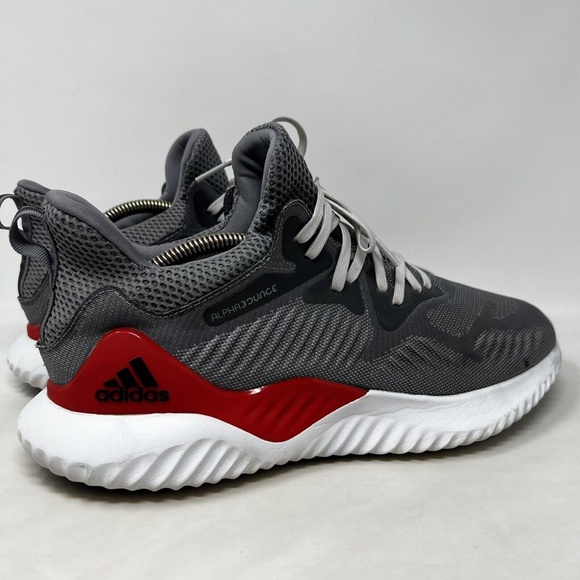 Adidas Alphabounce Beyond Men's Size 11 Running Shoes Gray Red White AC8625 - Picture 4 of 12